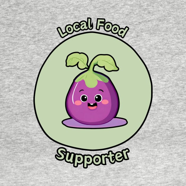 Local Food Supporter - Eggplant by Craftix Design